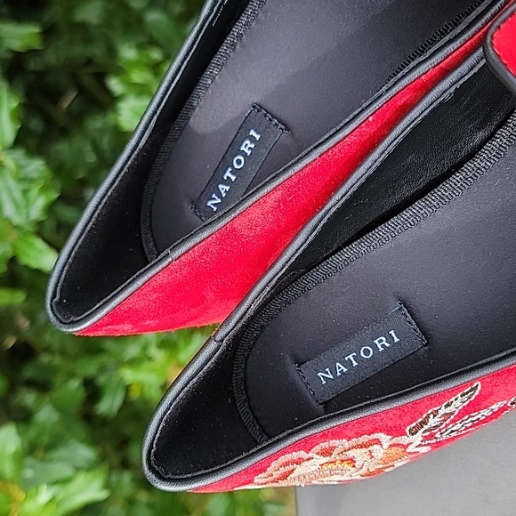 NEW Edda Suede Embroidered Loafer Size 8 - Picture 7 of 14